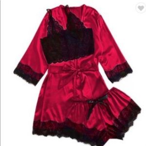 3 piece burgundy lounge set